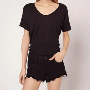 Rag & Bone Black Cut Off Denim Shorts 26